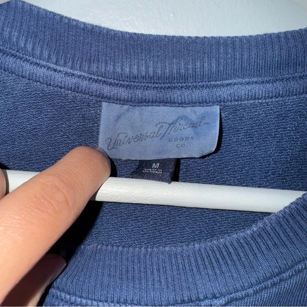Universal Thread Navy Blue Graphic Crew Neck Sweater